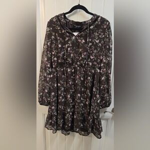 New with Tags Brown Floral Short Dress
